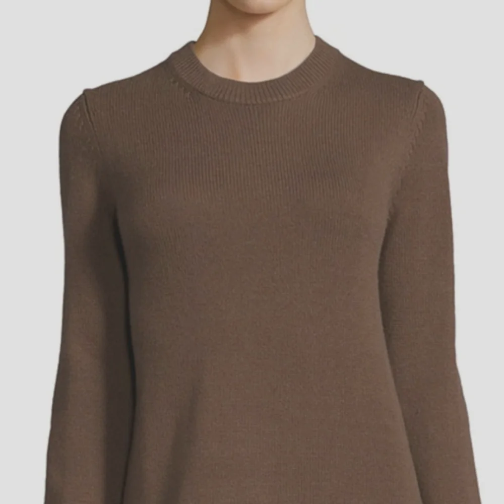 Michael Kors knit sweater mini cashmere chocolate brown dress